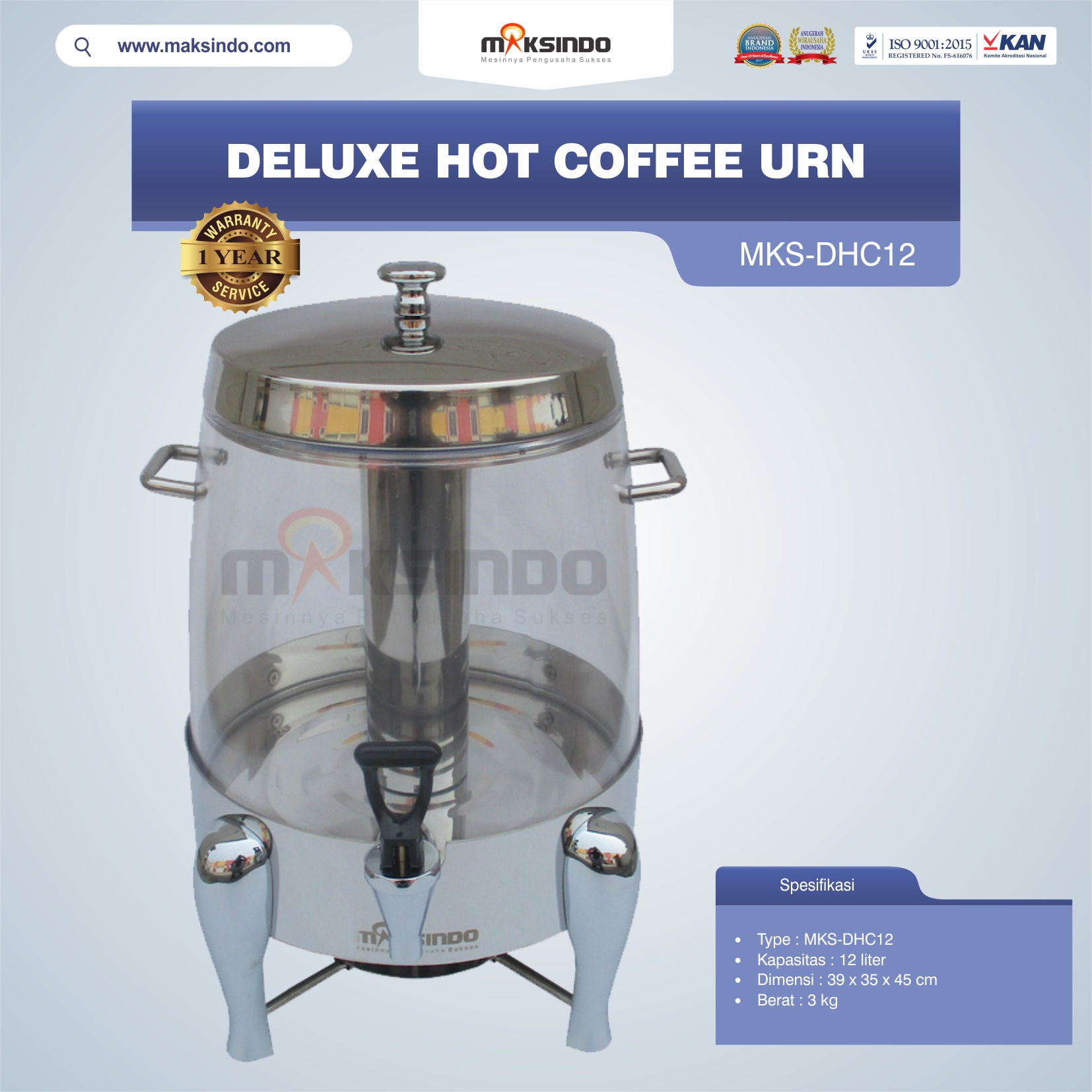 Deluxe Hot Coffee Urn MKS-DHC12