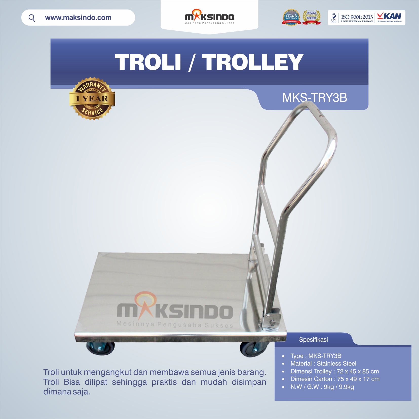 Troli/Trolley MKS-TRY3B