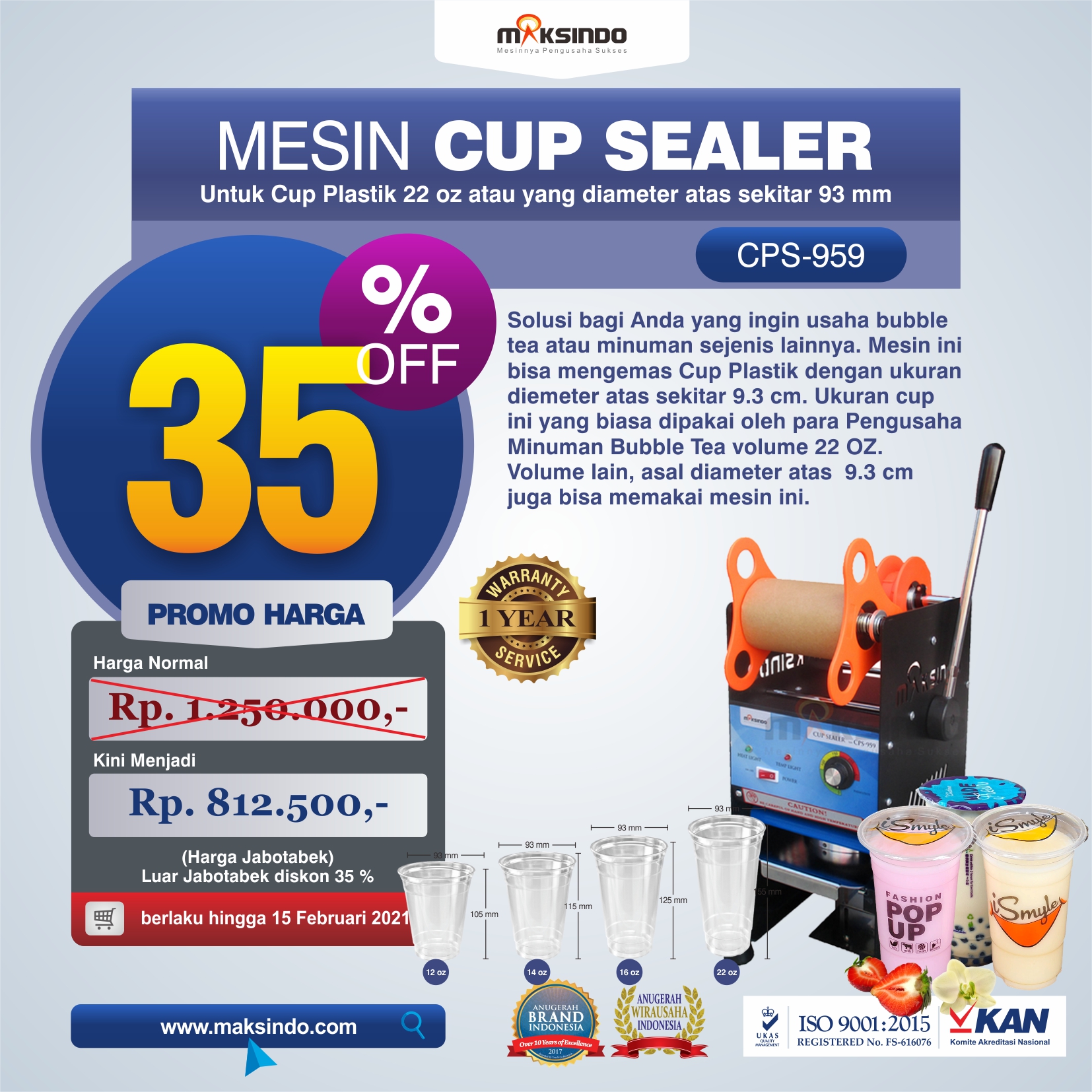 Mesin Cup Sealer CPS-959