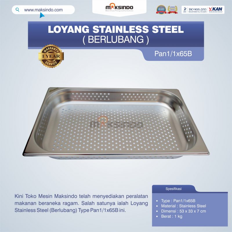 Loyang Stainless Steel (Berlubang) Type Pan1/1x65B