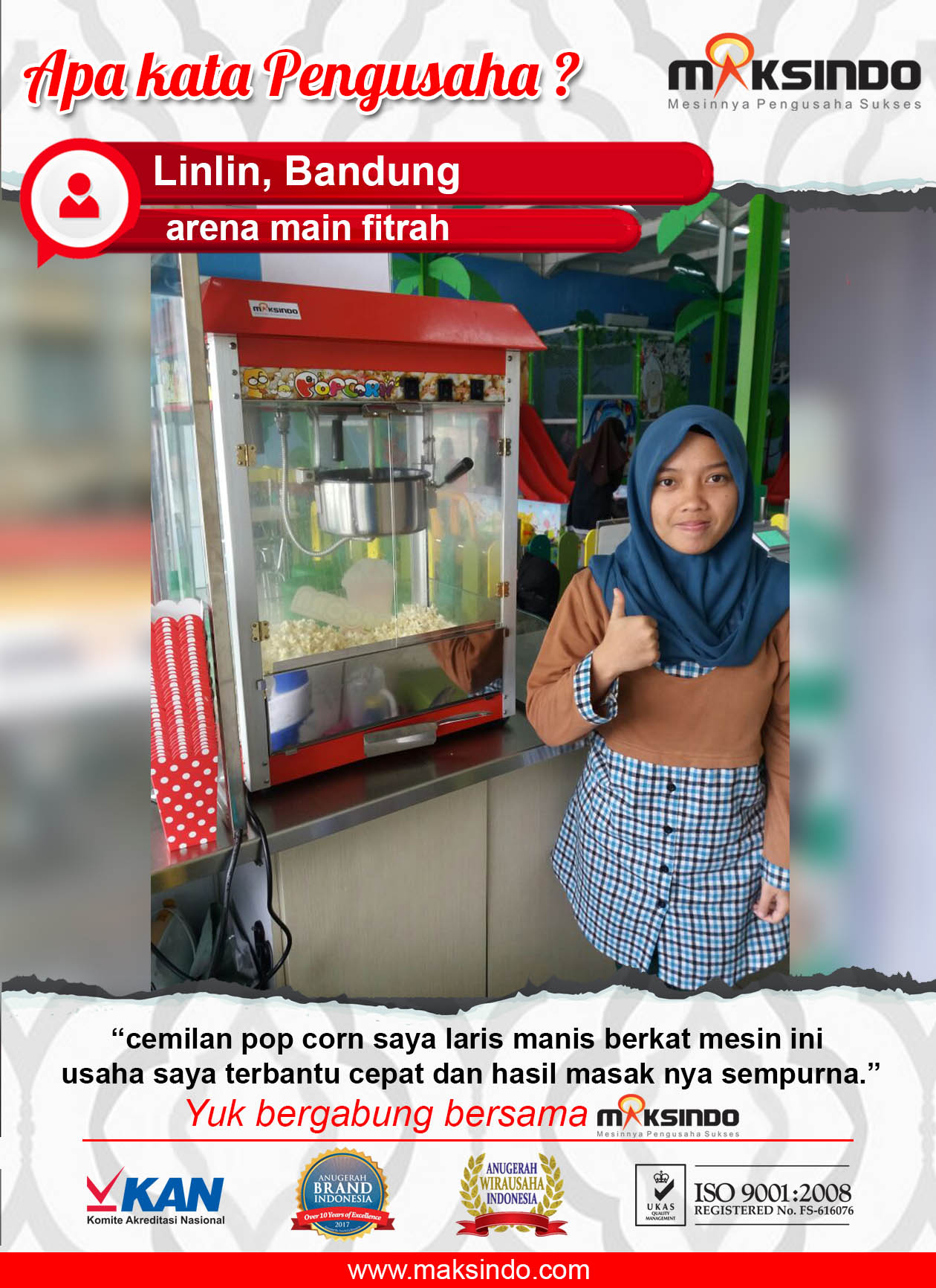Arena Main Fitrah : Pop Corn Menjadi Laris Manis