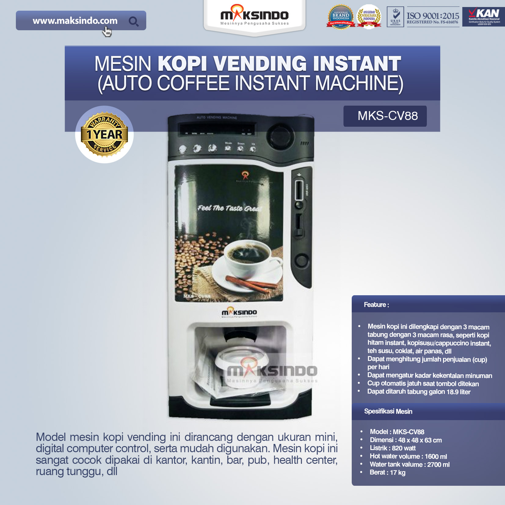 Mesin Kopi Instant (Auto Coffee Instant Machine)